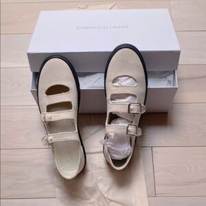 Caron Callahan Simona canvas sneakers, natural canvas 41 9.5/10 BNIB